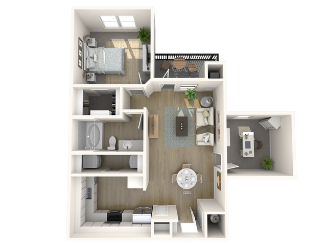 A3-D | 1x1 | 854 sq ft