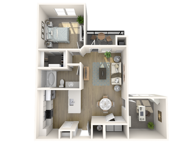 A4-D | 1x1 | 866 sq ft