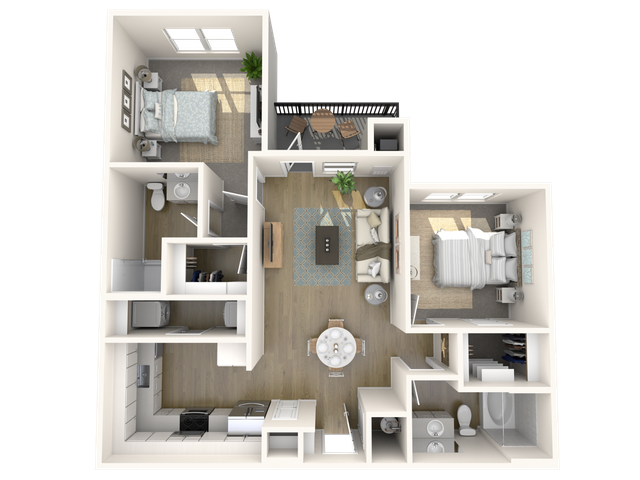 B1 | 2x2 | 1004 sq ft