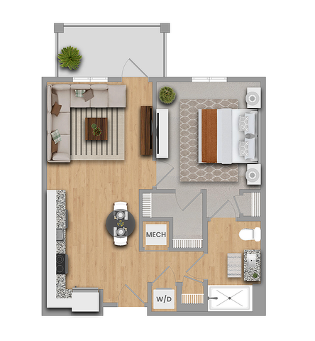 Acacia IL | 1x1 | 670 sf