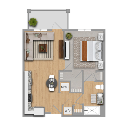 Acacia HVL | 1x1 | 670 sf