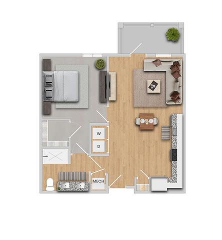 Alpine HVL | 1x1 | 751 sf