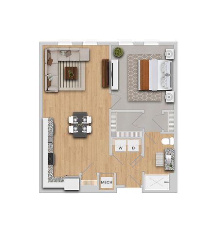 Arbor| 1x1 | 805 sf