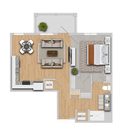 Aspen | 1x1 | 719 sf
