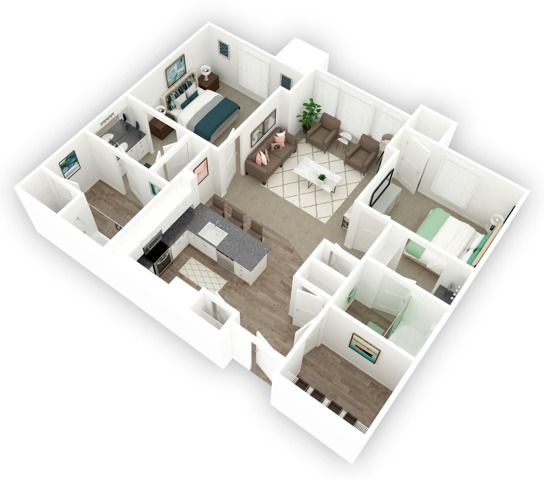 2A | 2x2 | 1147 sq ft