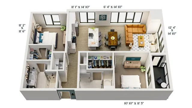 C6 | 2x2 | 1133 sq ft