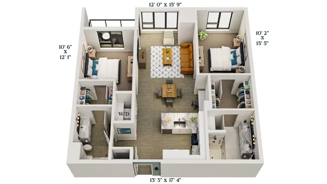 C7 | 2x2 | 1142 sq ft