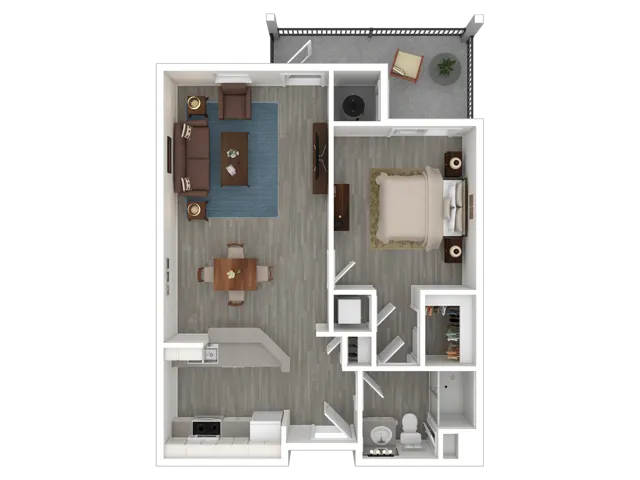 A2 | 1x1 | 745 sq ft