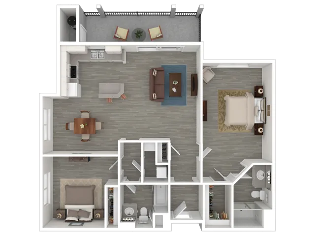 B3 | 2x2 | 1215 sq ft