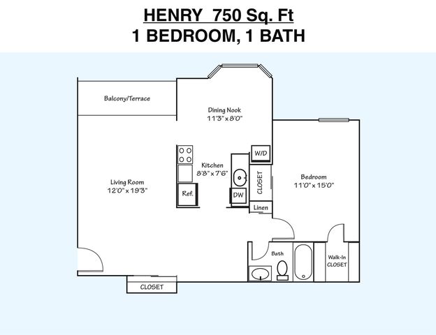 1BR / 1BA