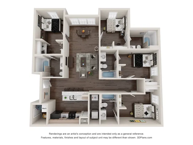 Four Bedroom Floor Plan at The View