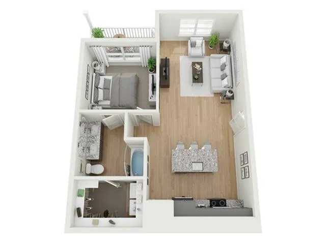 1 Bedroom Floor Plan/Advenir at Flowery Branch