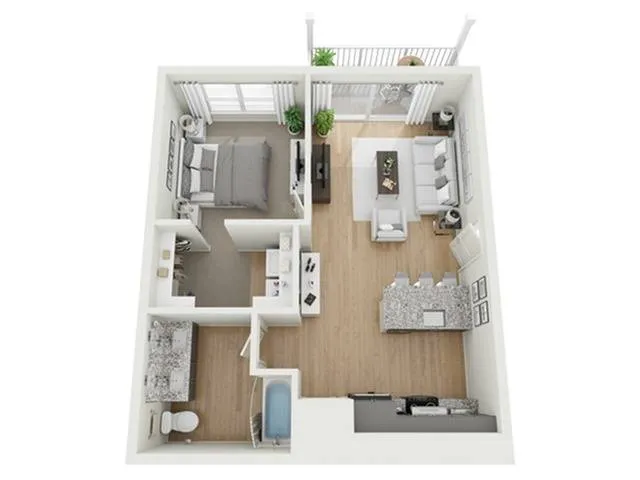 1 Bedroom Floor Plan/Advenir at Flowery Branch