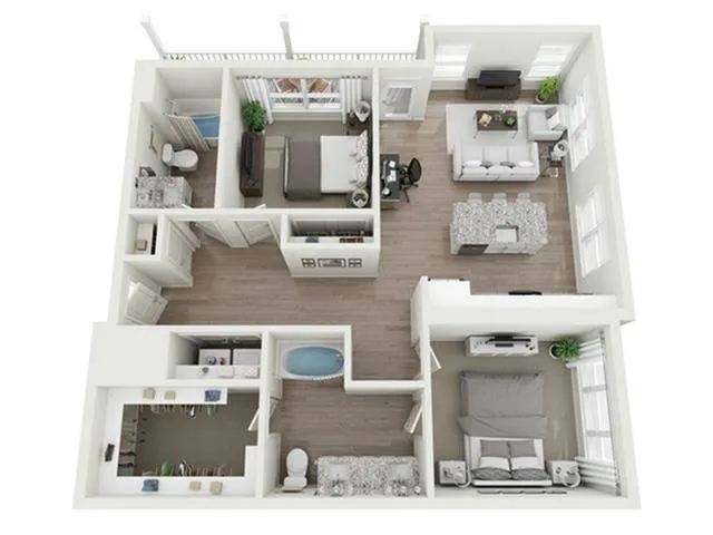 2 Bedroom Floor Plan/Advenir at Flowery Branch