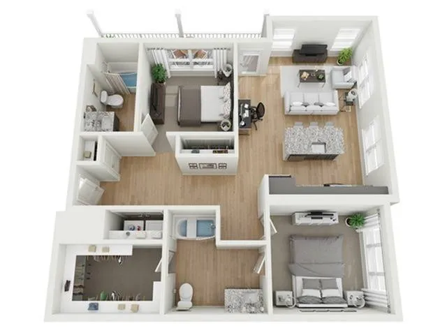 2 Bedroom Floor Plan/Advenir at Flowery Branch
