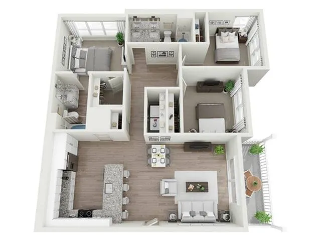 3 Bedroom Floor Plan/Advenir at Flowery Branch