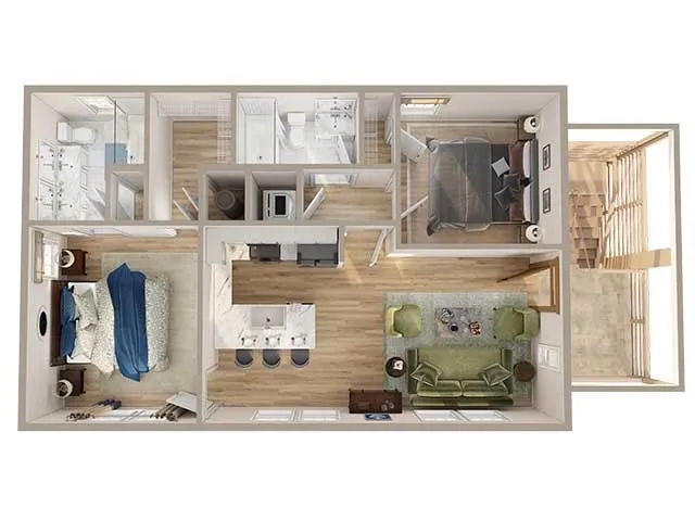 2BR Carriage main level