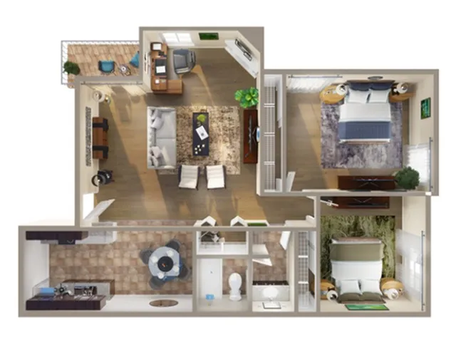 2 Bdrm Floor Plan | Apartments In Denver COlorado | Advenir at Bear Valley
