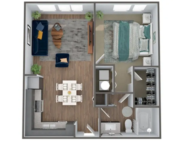 1 Bedroom Floor Plan | 1 bedroom pet friendly apartments