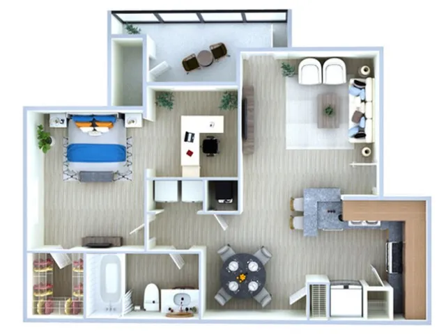 One Bedroom Floor Plan | Apartments Southwest Houston TX | Advenir at The Med Center
