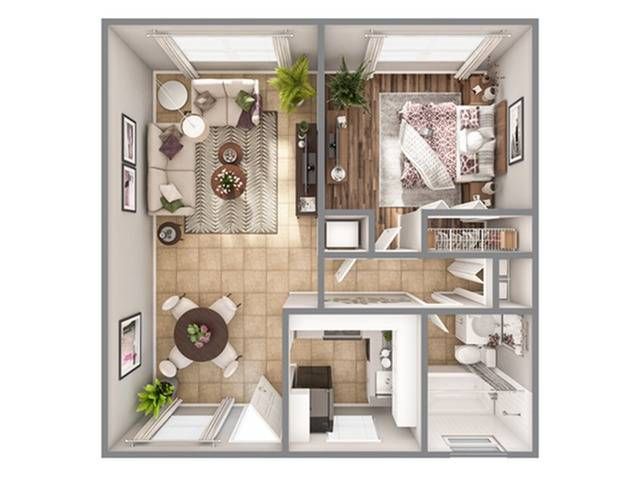1 Bdrm Floor Plan | Apartments In Pembroke Pines | Advenir at San Tropez