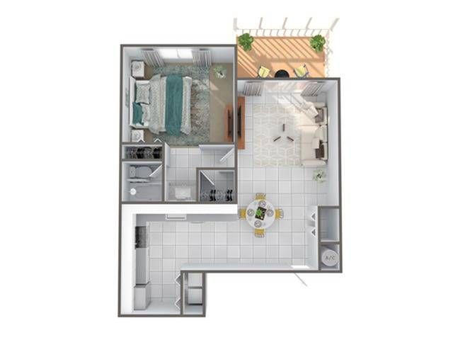 1 Bdrm Floor Plan | Apartments In Palm Beach Gardens | Turnbury at Palm Beach Garden