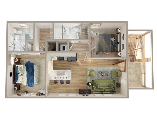 two bedroom carriage