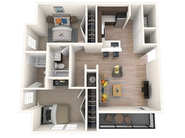 2x2 floorplan