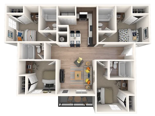 4x4 floorplan