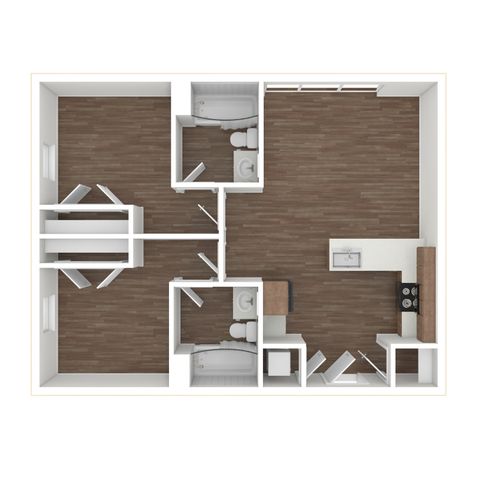 800 South A Unfurnished Floorplan