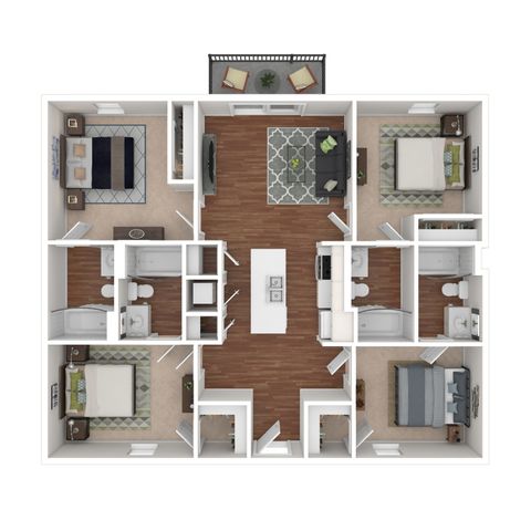The Qube DQ - 4x4 Floorplan