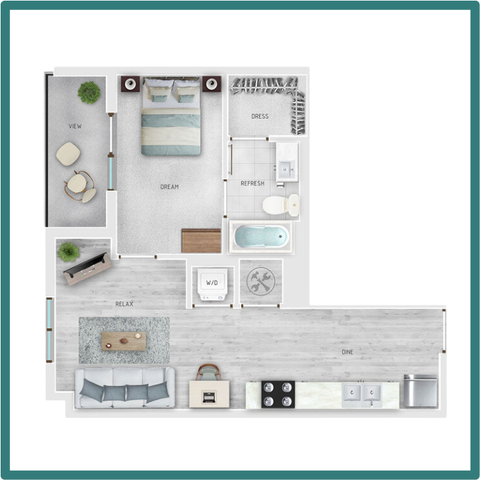 1 Bed 1 Bath Skygarden