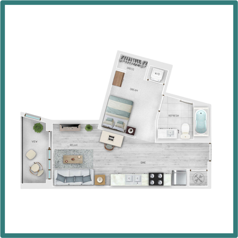 10th floor skygarden 1 bed