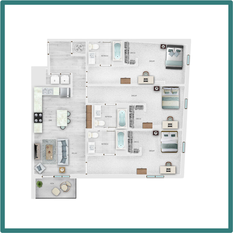 SkyGarden 3 Bedroom 3 Bathroom