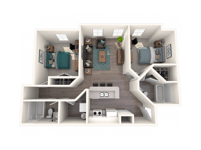 2 Bed 2 Bath