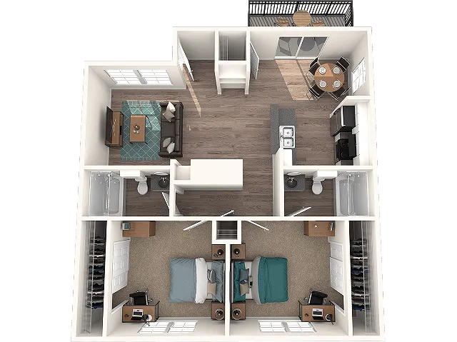 2 Bed 2 Bath Classic
