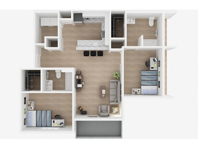 2x2 Floor Plans | Valley Falls | Apartments in Spartanburg, SC