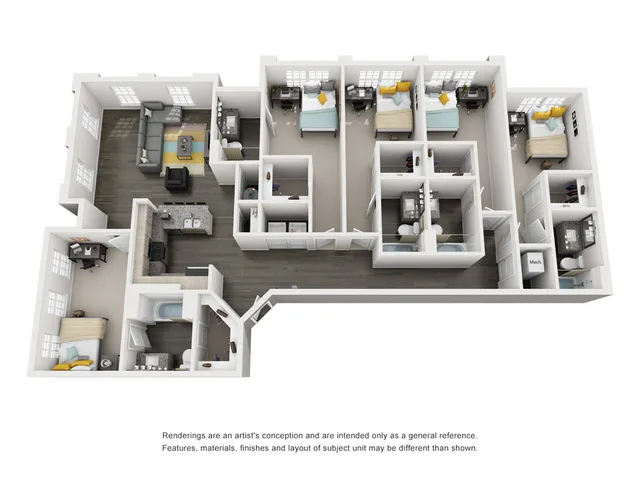 5 x 5 Floor Plan | Paloma West Midtown | Atlanta Student Housing