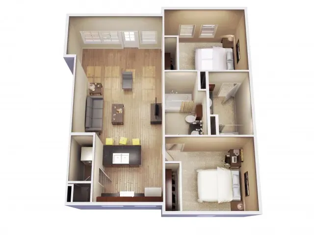 B1 2x2 841 sq ft