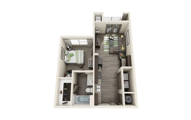 A1: 1 Bed 1 Bath