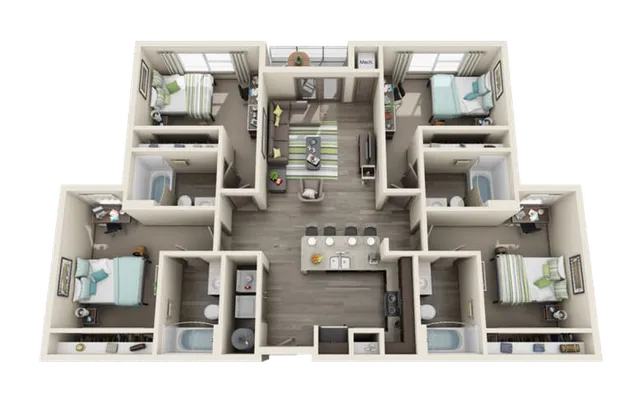 D1: 4 Bed 4 Bath