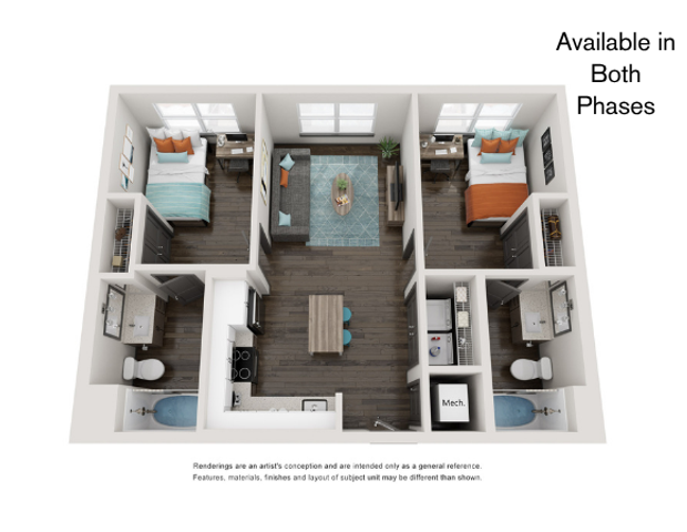 B1 | 2x2 | Theory Gainesville Apartments