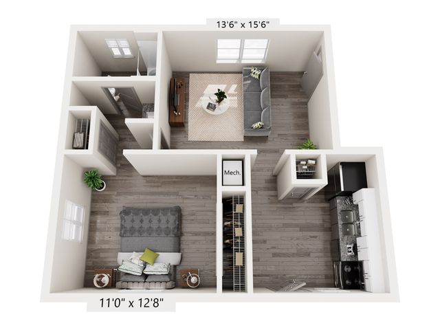 1 Bedroom 1B