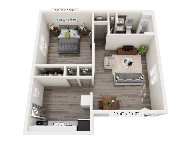 1 Bedroom 1C