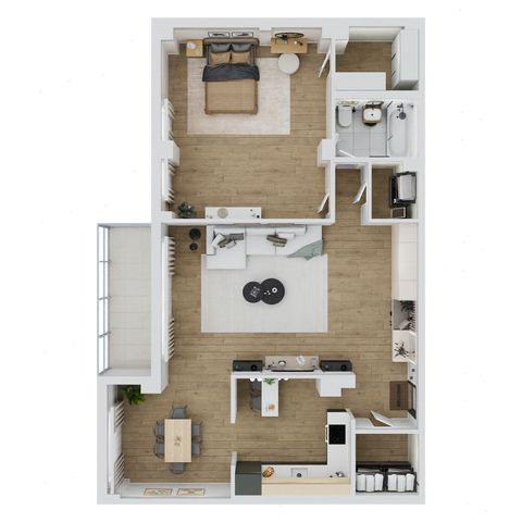 1 Bed, 1 Bath w/balc- L