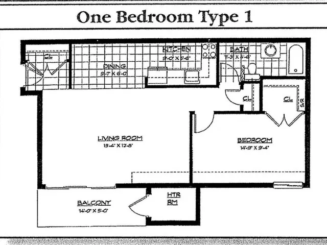 One Bedroom Type 1