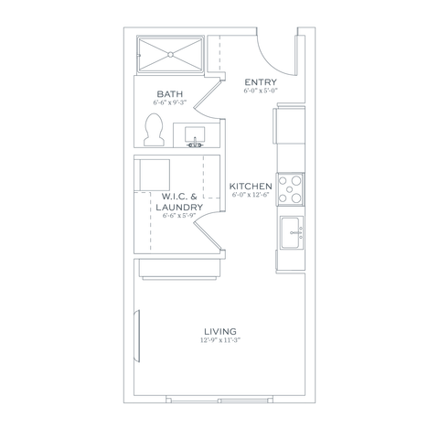 Sonder MS1 Studio Affordable Floor Plan