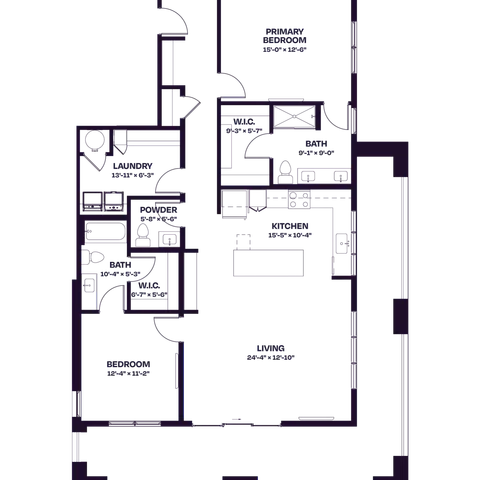 Oberon C6.2 Two Bedroom Floor Plan
