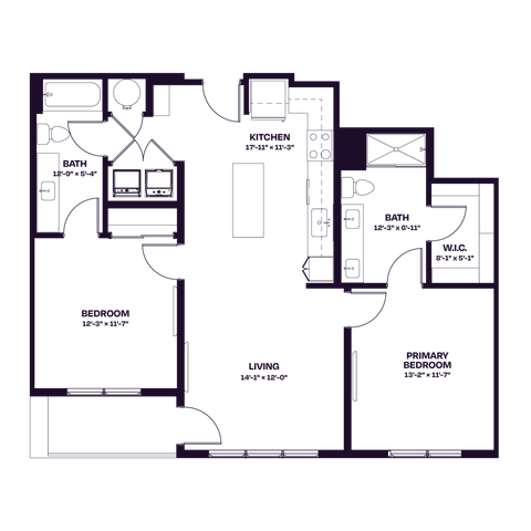 Oberon C1 Two Bedroom Floor Plan Affordable
