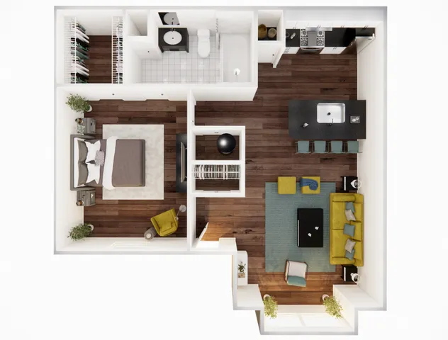 1 bed 1 bath